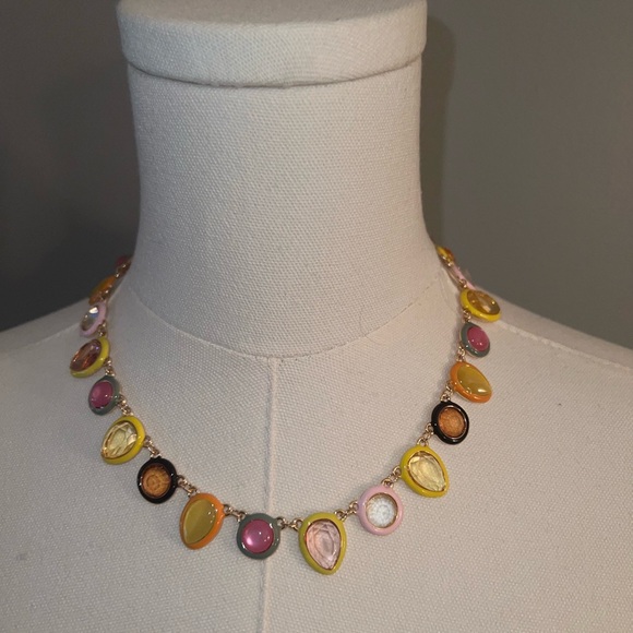 NWT Anthropologie Colorful Enamel Gem Necklace - Picture 15 of 16